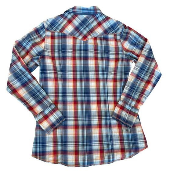 Roper Western Plaid Snap Shirt Women’s Medium Pearl Snap Long Sleeve Rodeo - Picture 3 of 10